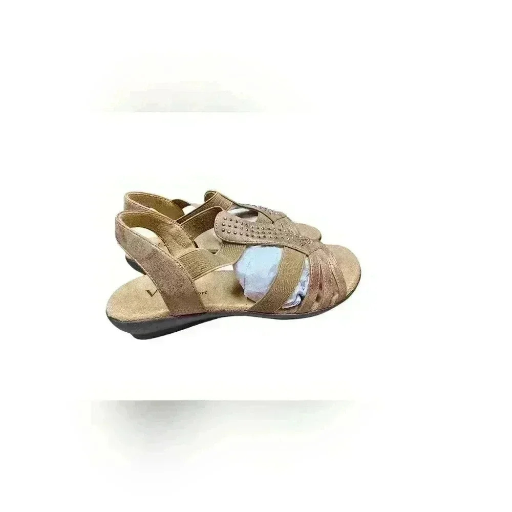 VJH Confort Rhinestone Bronze Sandals Size 6 - Picture 5 of 6